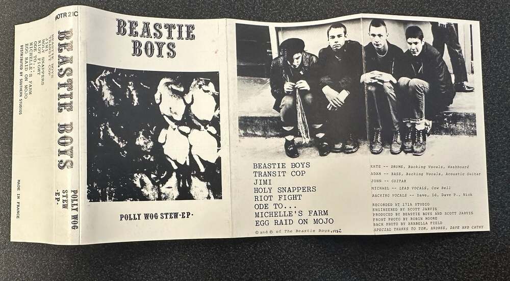 Beastie Boys Polly Wog Stew EP Cassette J-Card Insert